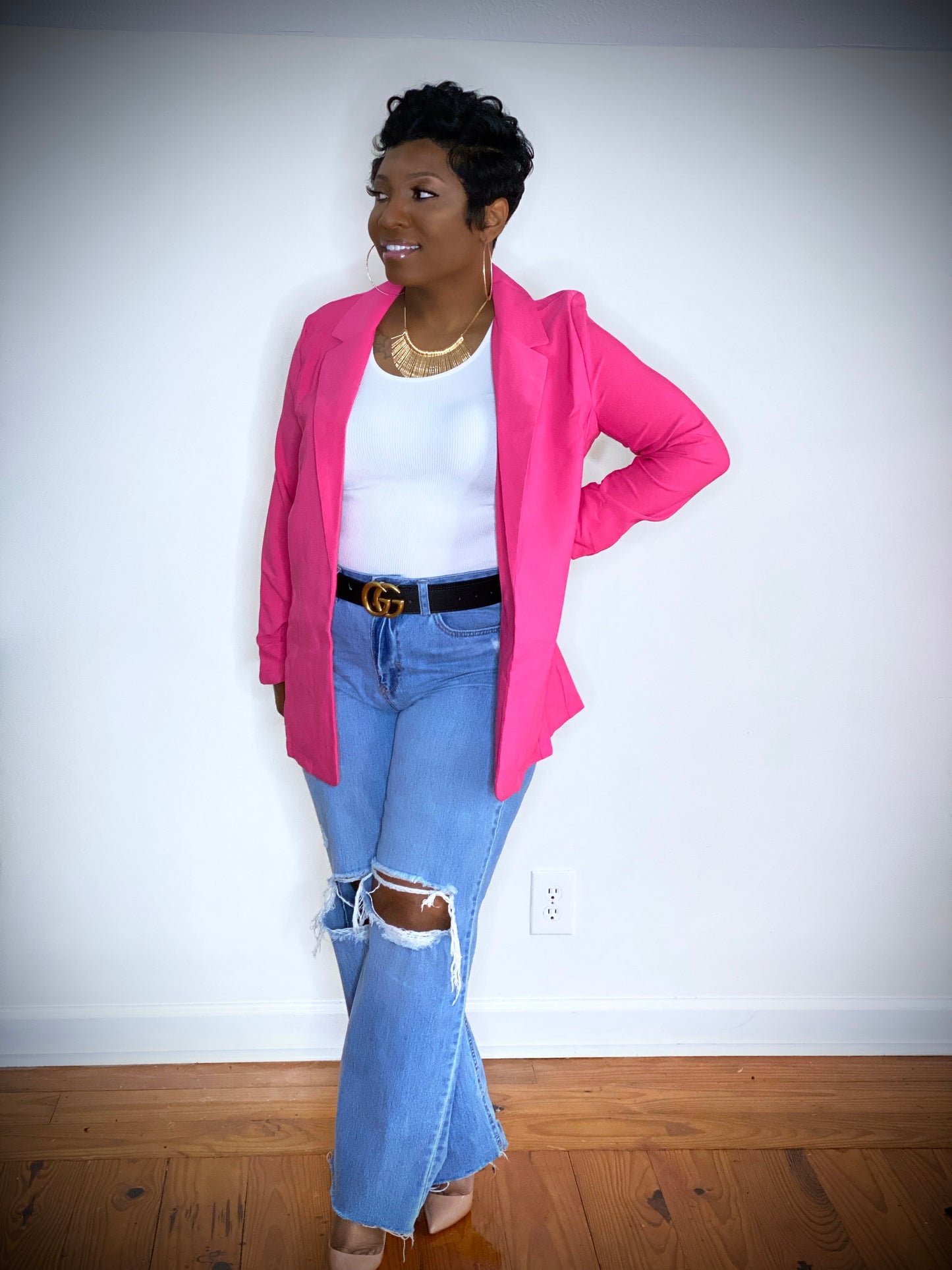 Spring Blazer (Hot Pink)