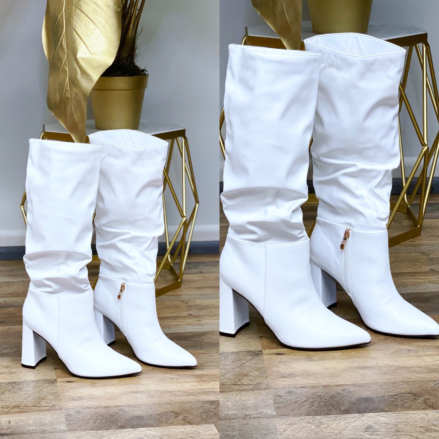 Knee High Heeled Slouch Boot